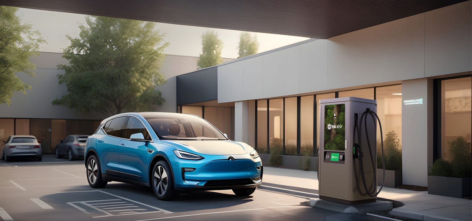 Smart EV Charger in Pakistan: Features You Should Look For 1 Electric vehicle charging at home using a Smart EV Charger in Pakistan